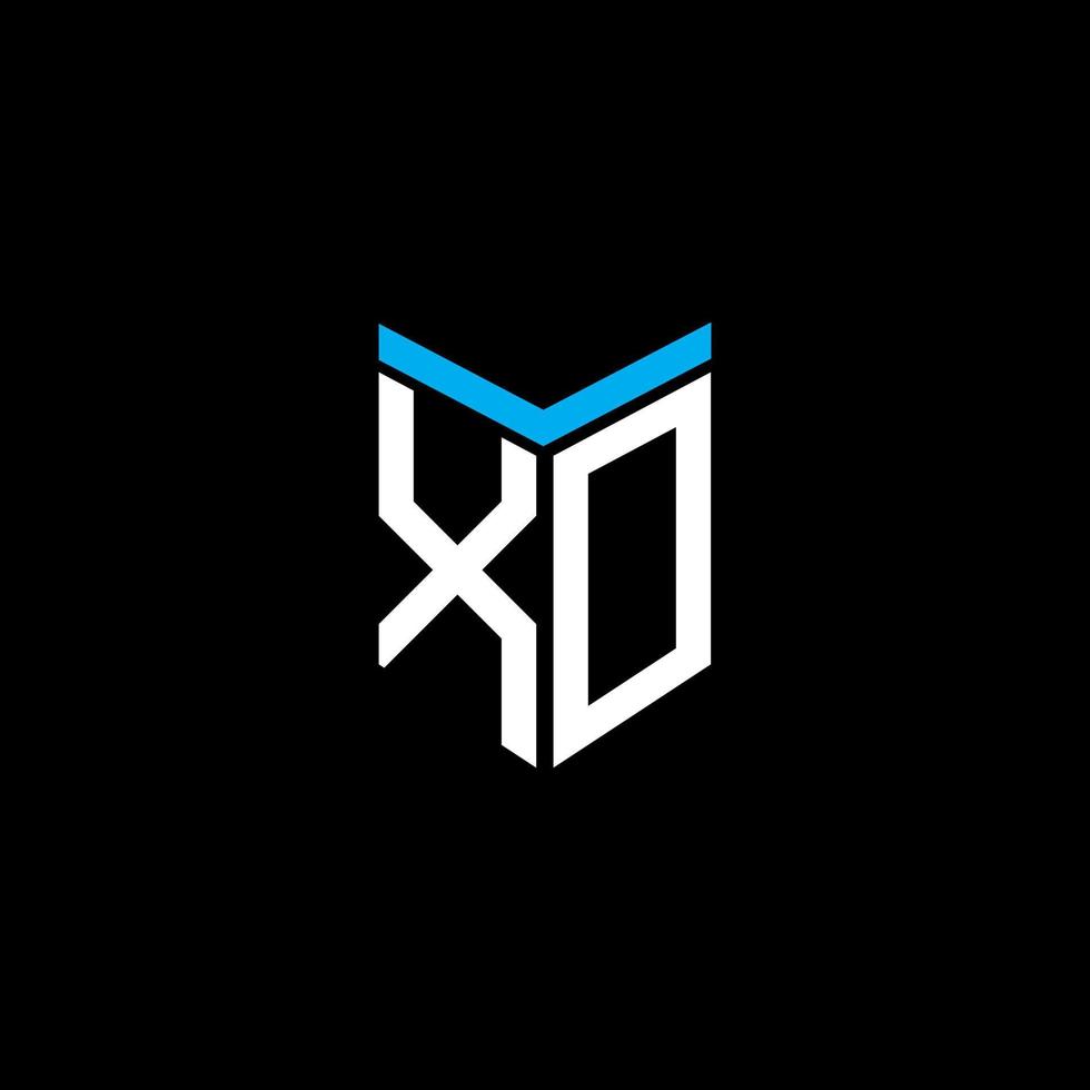 diseño creativo del logotipo de la letra xo con gráfico vectorial vector