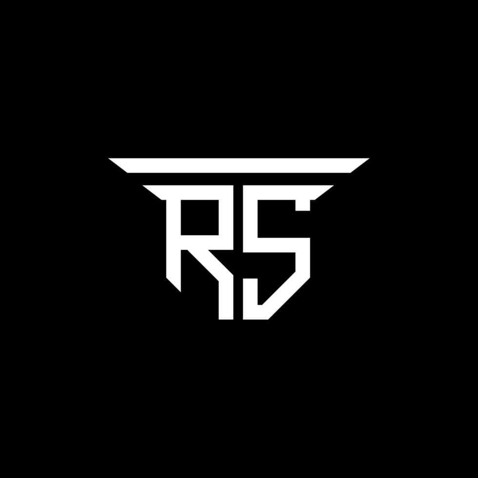 diseño creativo del logotipo de la letra rs con gráfico vectorial vector