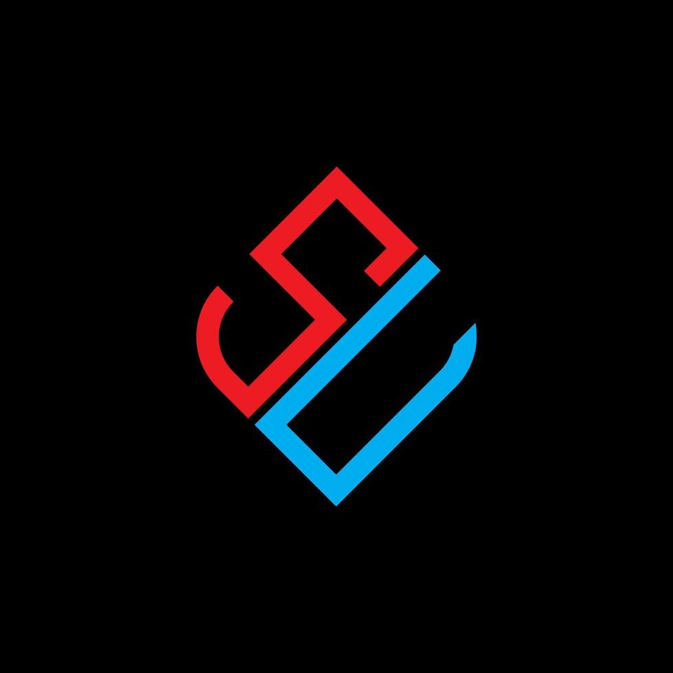 SU letter logo creative design with vector graphic