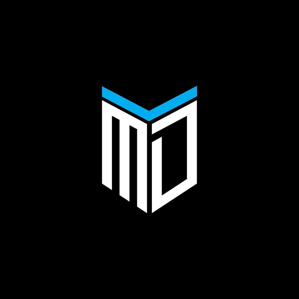 diseño creativo del logotipo de la letra md con gráfico vectorial vector