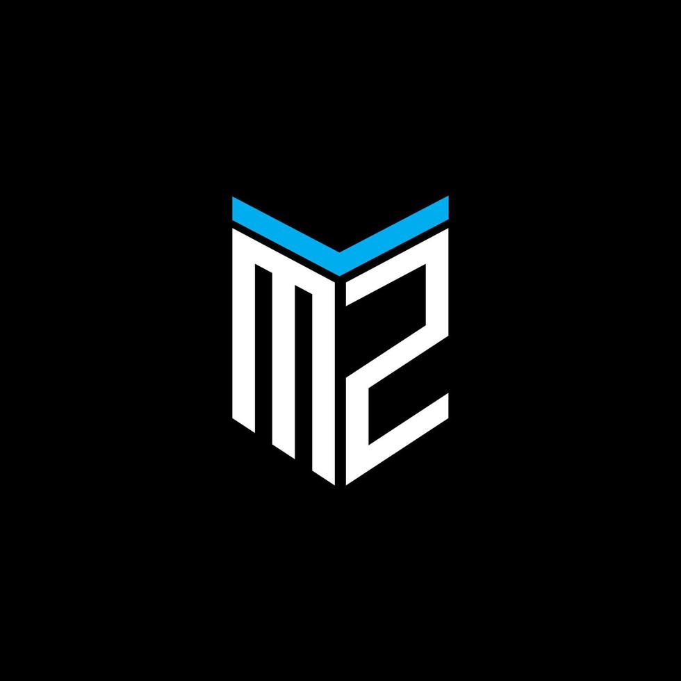 Diseño creativo del logotipo de la letra mz con gráfico vectorial vector