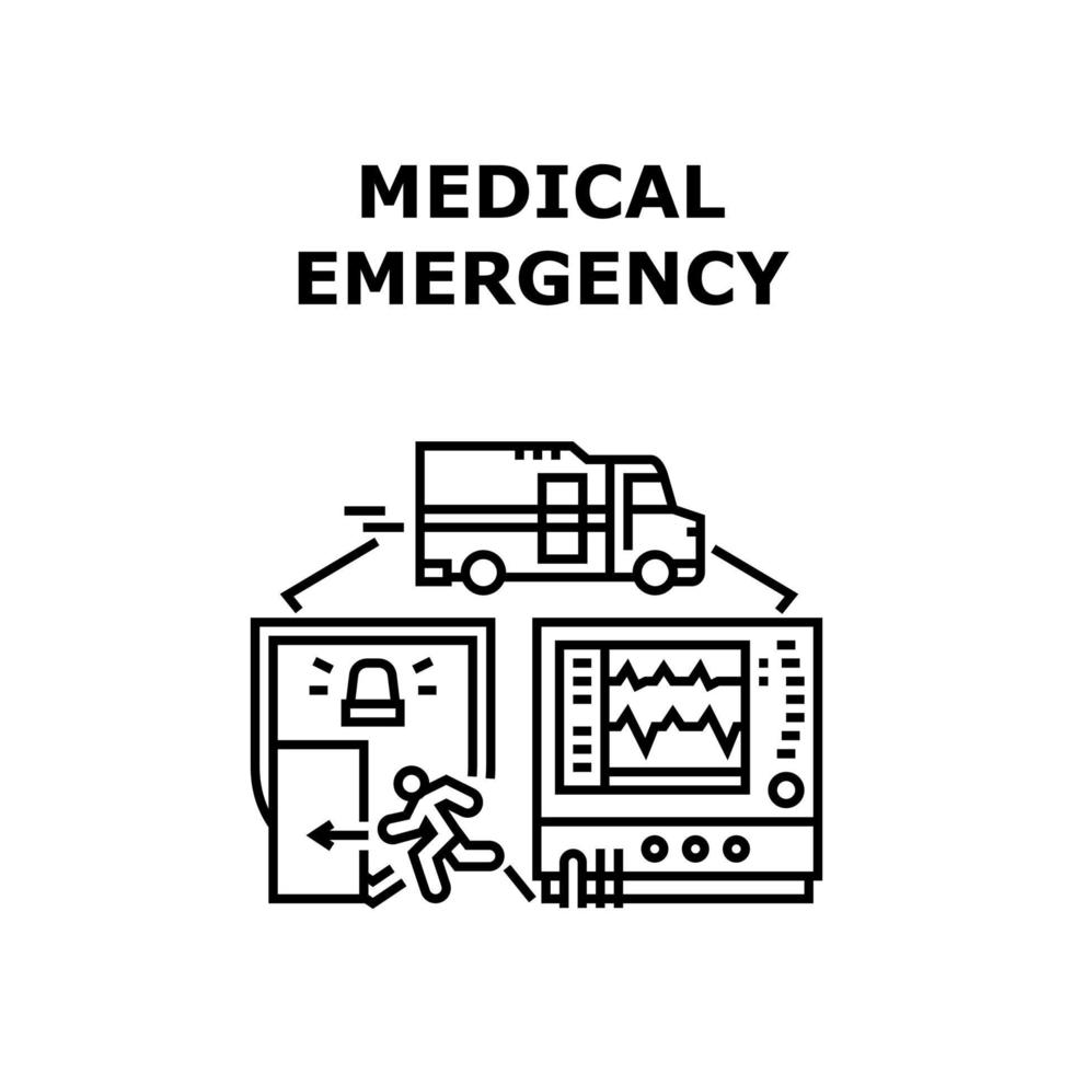 ilustración de vector de icono de emergencia médica