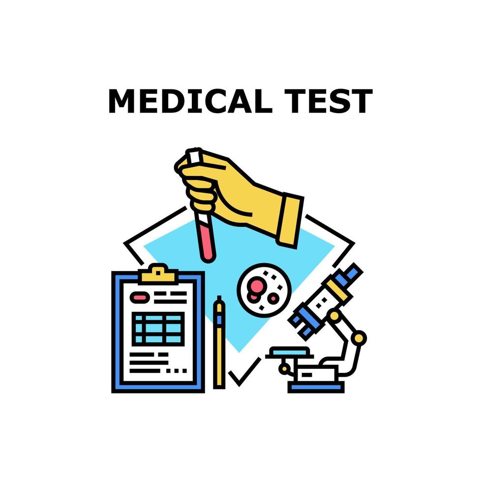 ilustración de color de concepto de vector de prueba médica