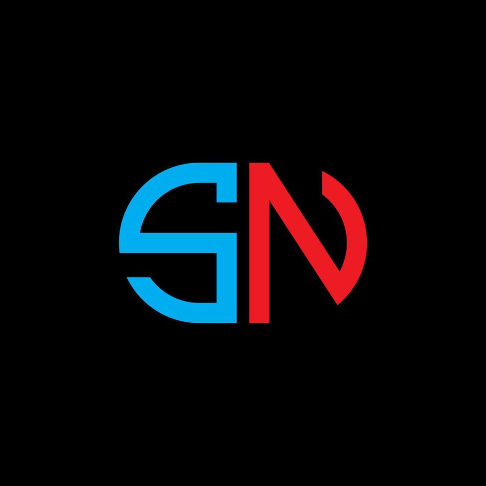 SN letter logo creative design with vector graphic