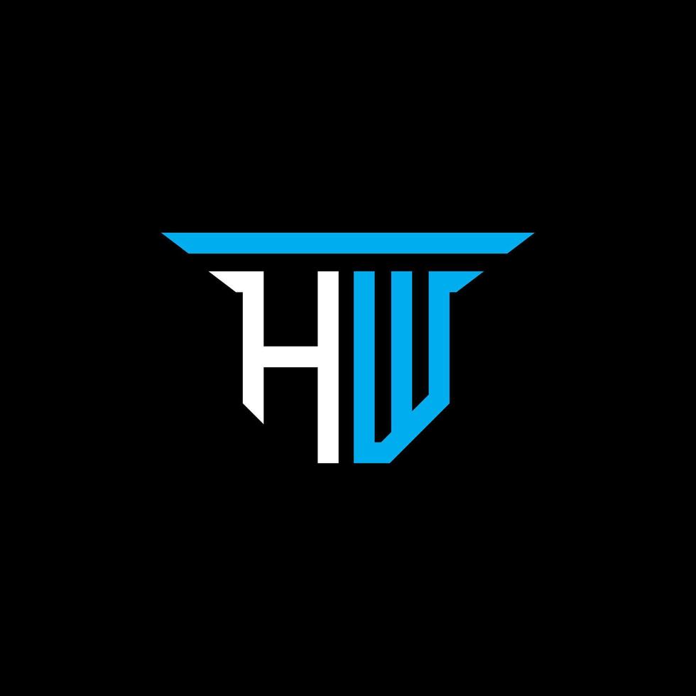 HW letter logo creative design with vector graphic