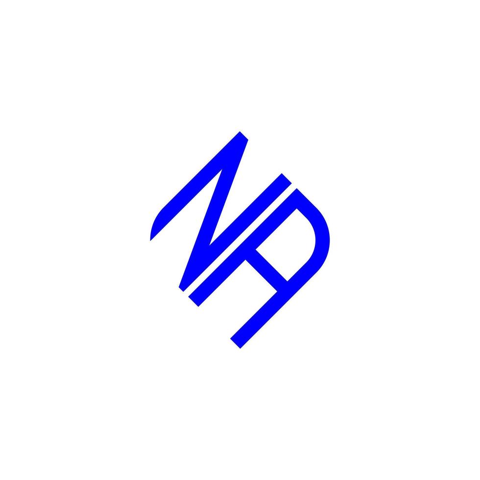 Diseño creativo del logotipo de la letra na con gráfico vectorial vector