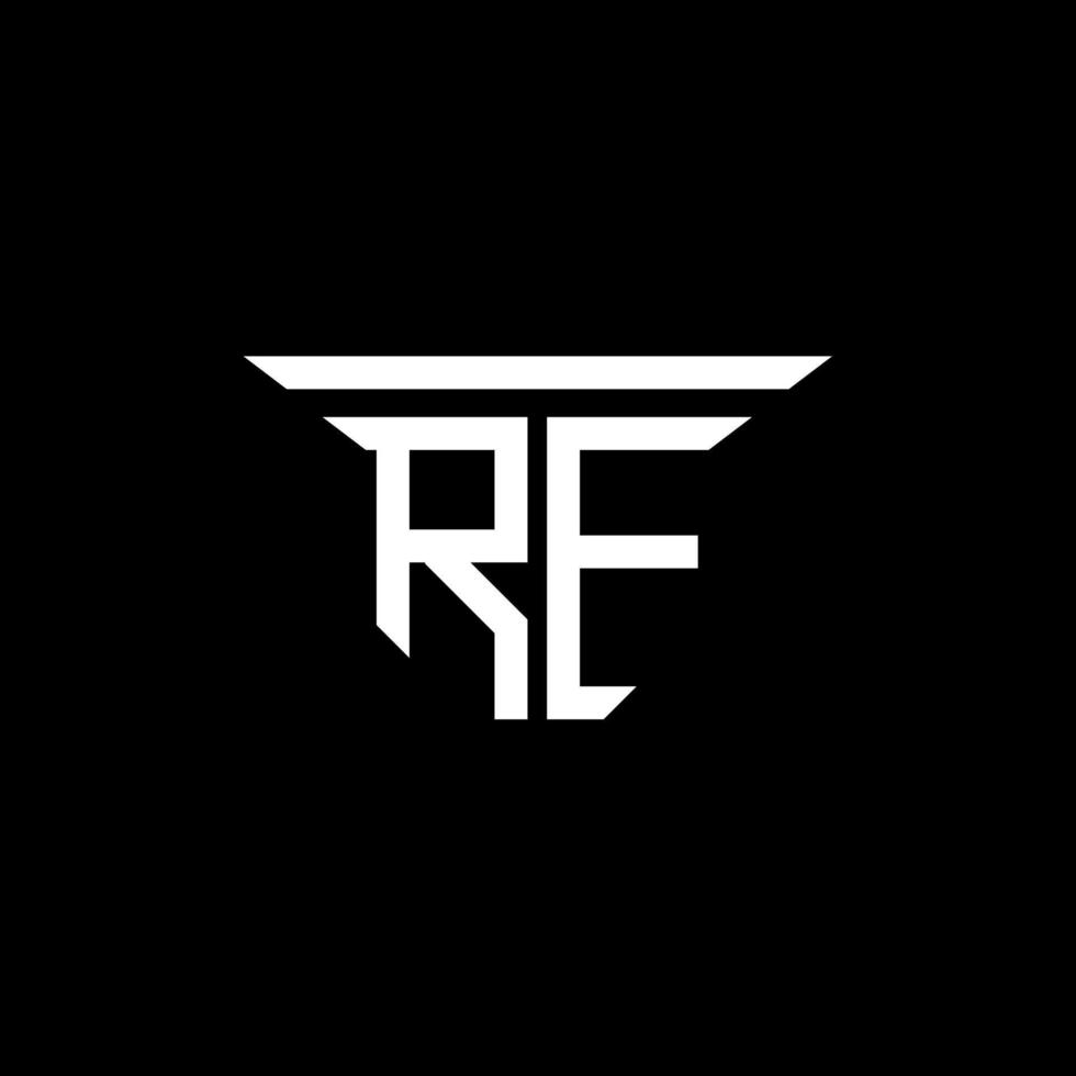 diseño creativo del logotipo de la letra rf con gráfico vectorial vector