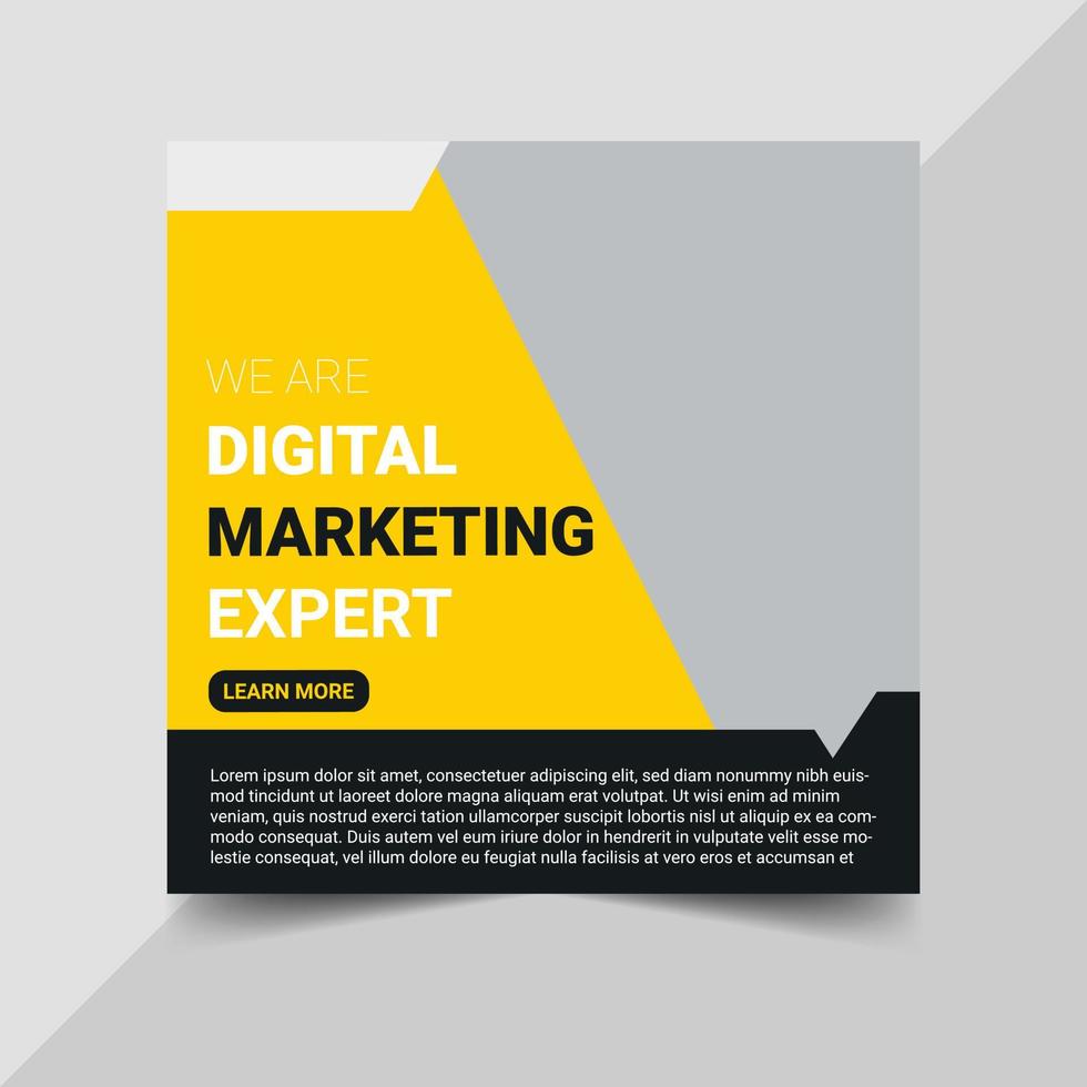 Digital Marketing Social Media Post Template vector