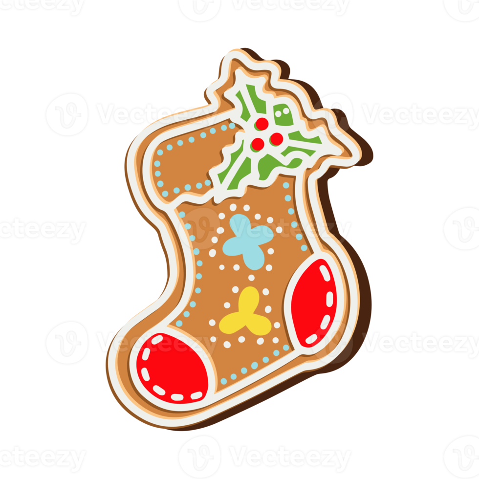 Weihnachtssocken-Ingwerplätzchen png