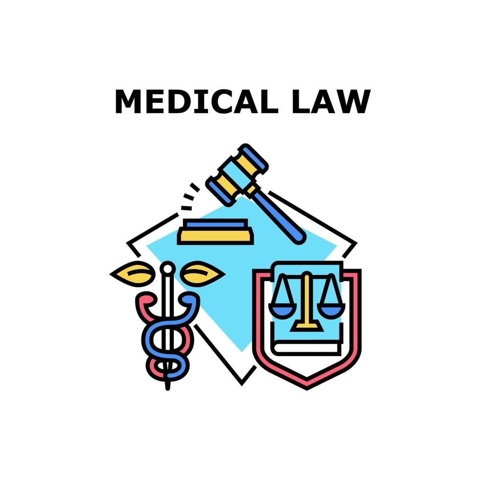 Medical Law Vector Concept Color Illustration