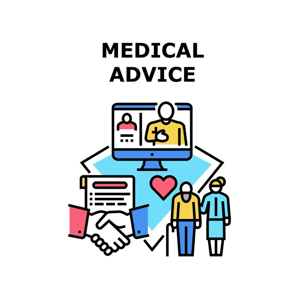 Medical Advice Vector Concept Color Illustration