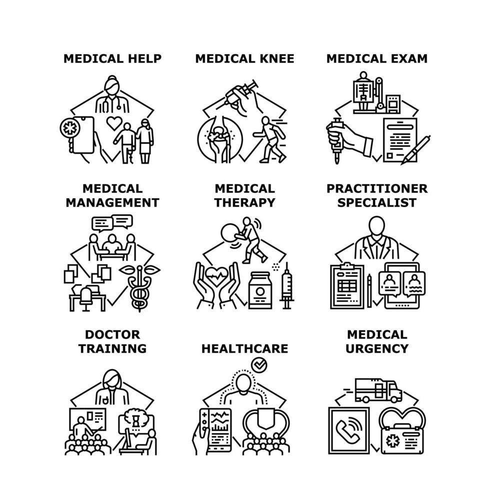 ilustración de vector de icono de concepto de servicio médico