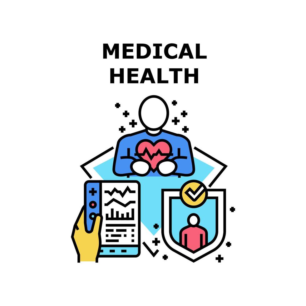 ilustración de vector de icono de salud médica