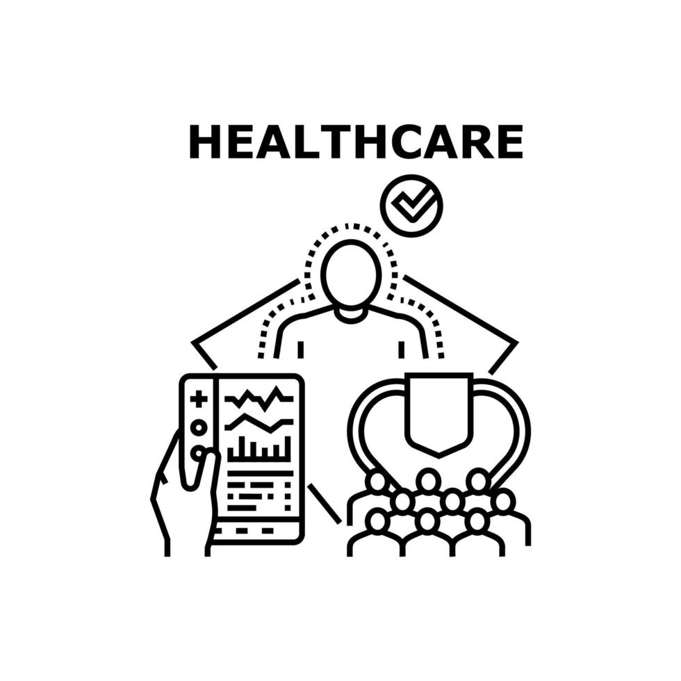ilustración de vector de icono de salud