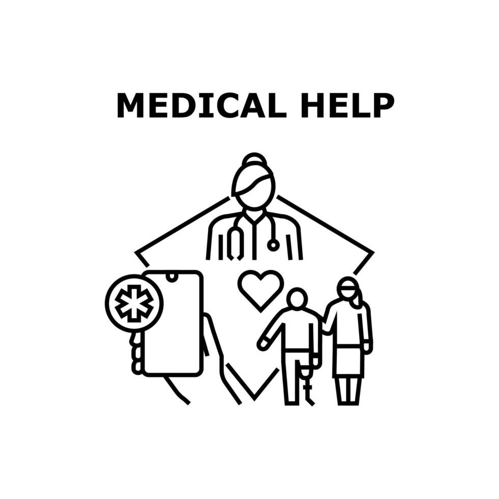 Medical help icon vector illustration