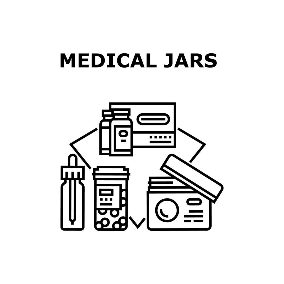 Medical jars icon vector illustration