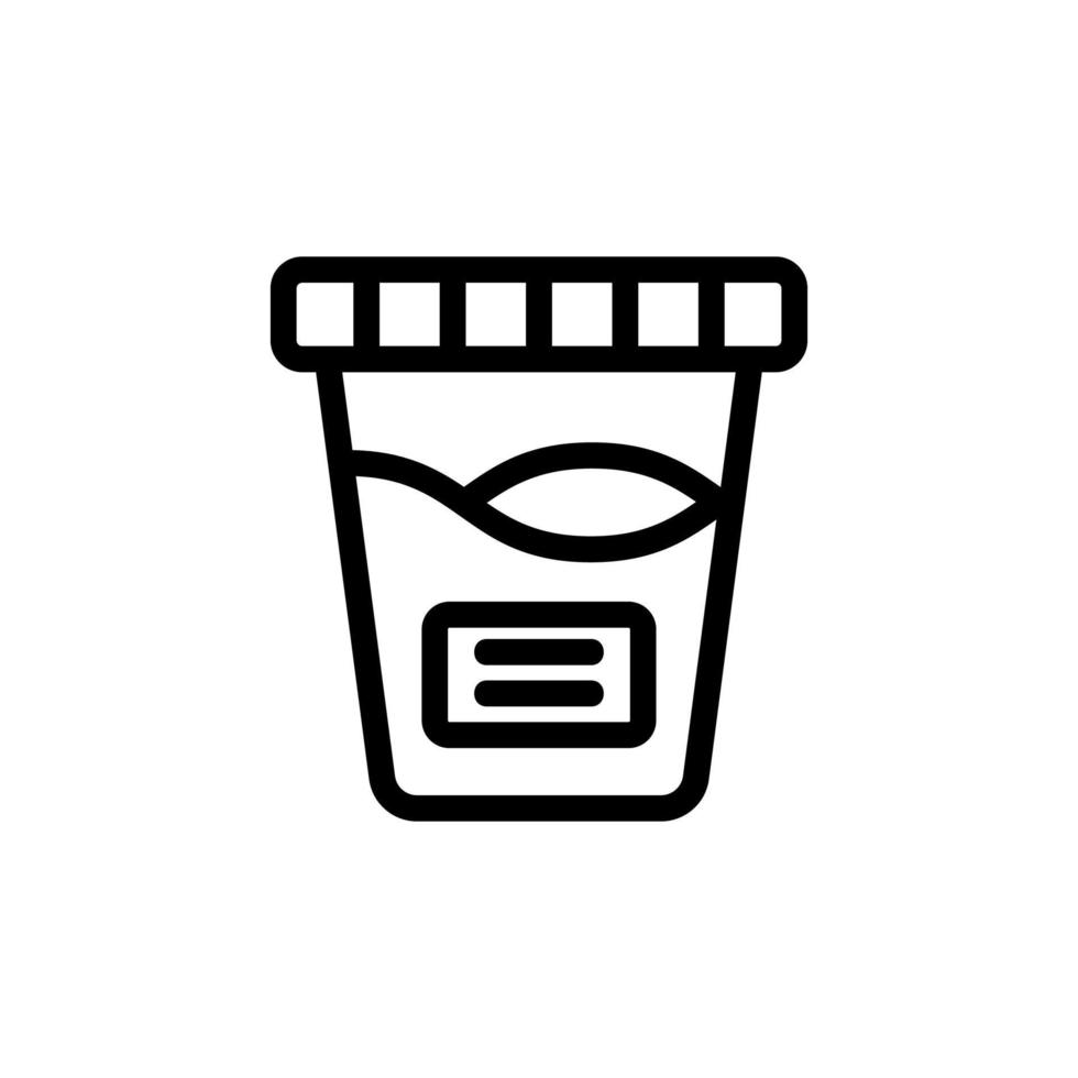 test urine icon vector outline illustration