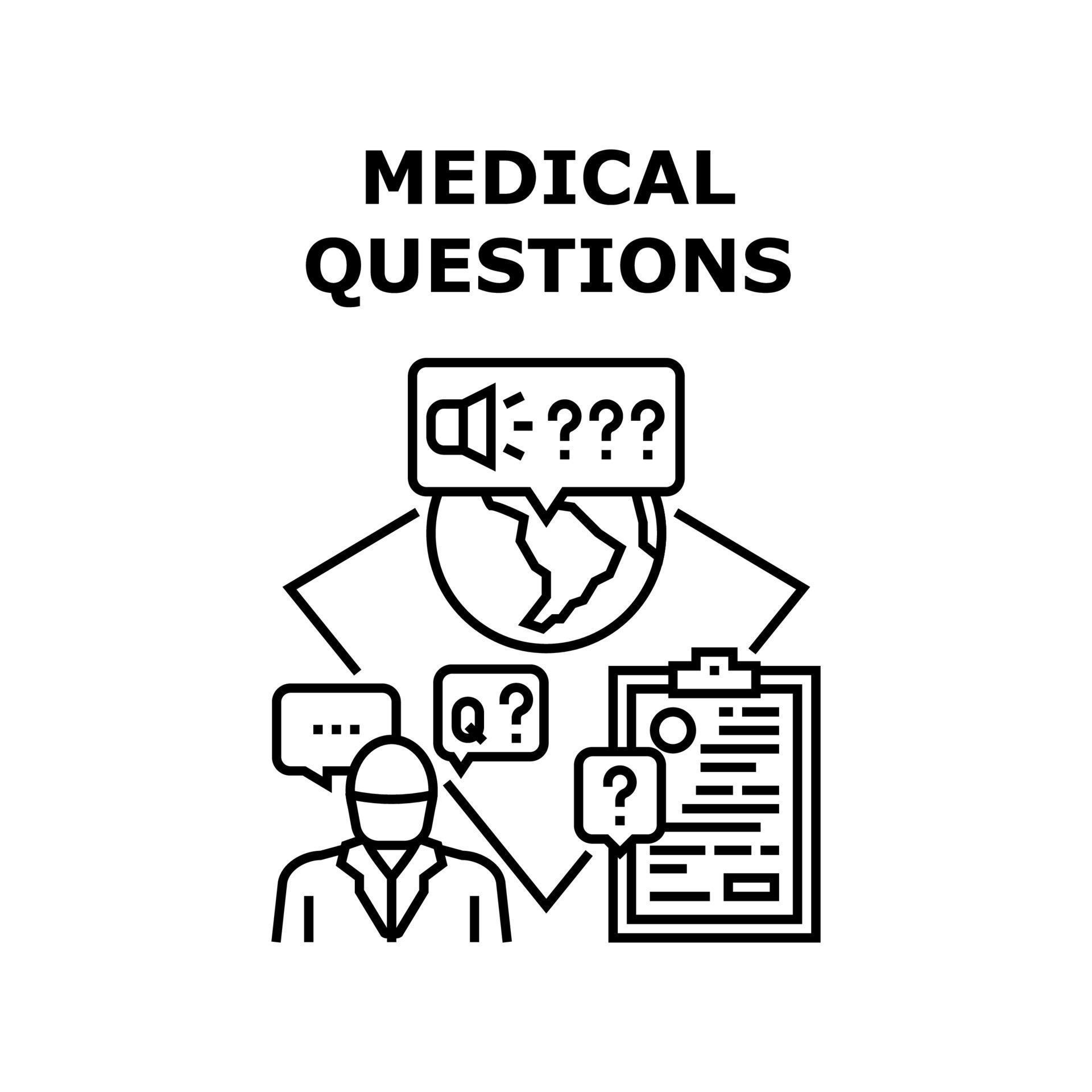 Health Medical Questions Vector Concept Color 9906484 Vector Art at