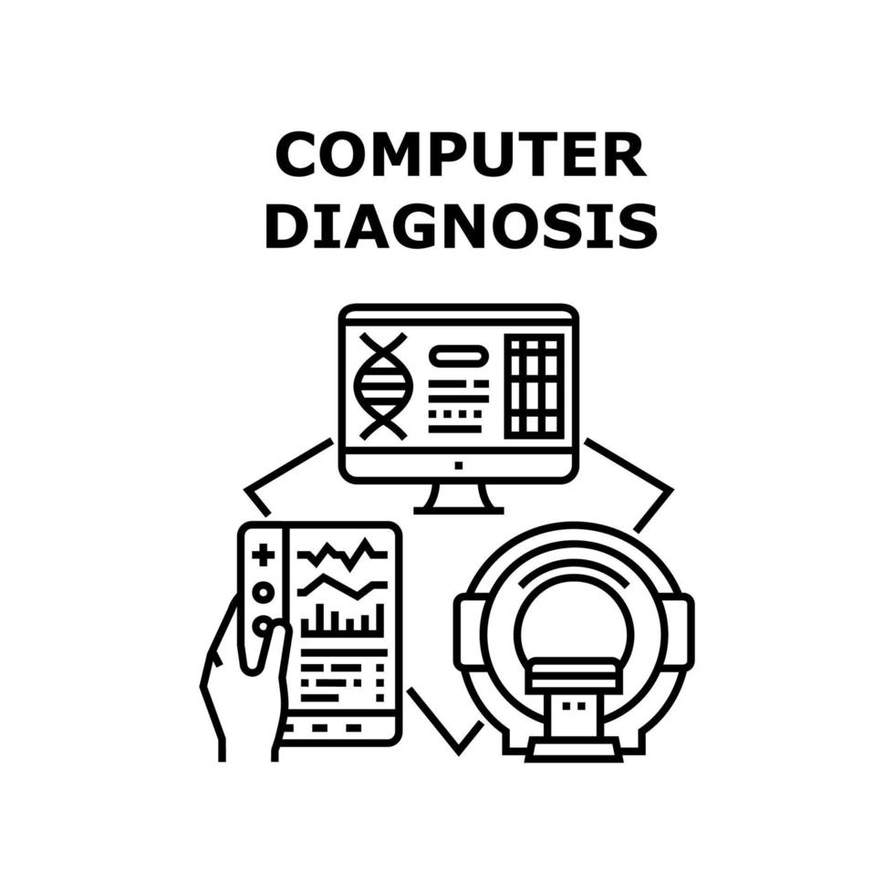 ilustración de vector de icono de diagnóstico médico