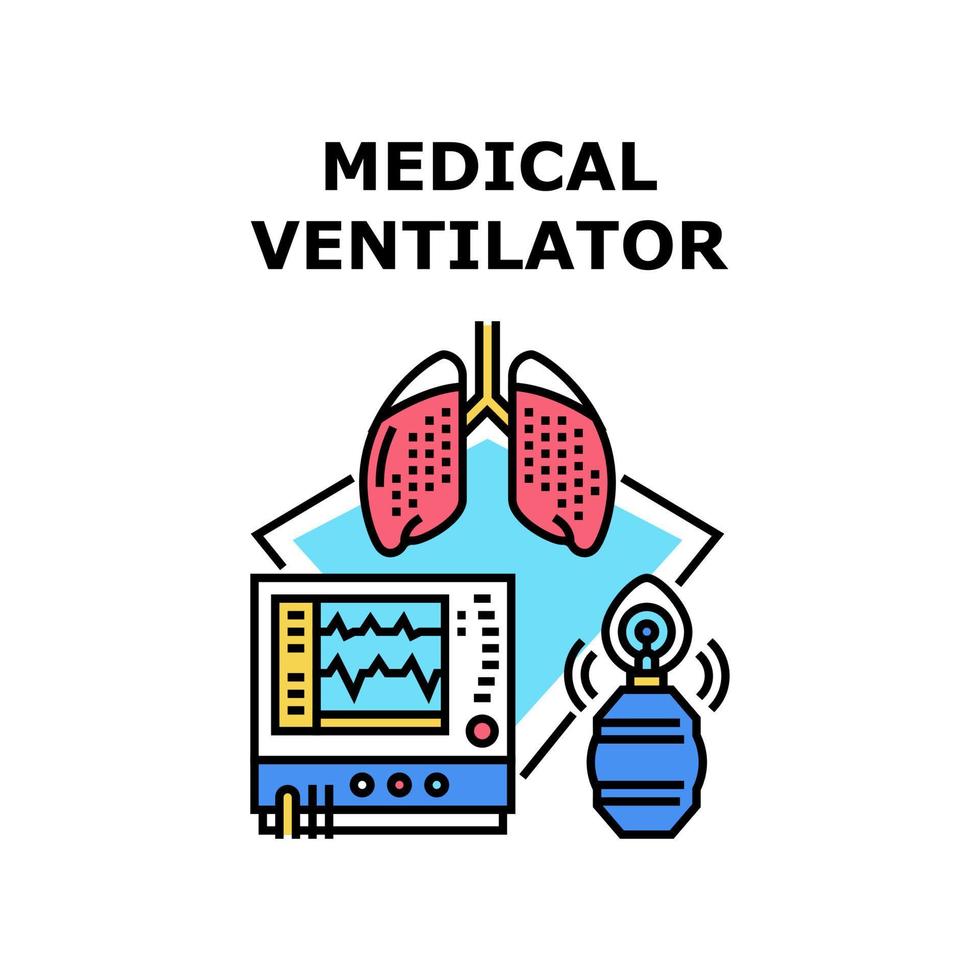 Medical ventilator icon vector illustration