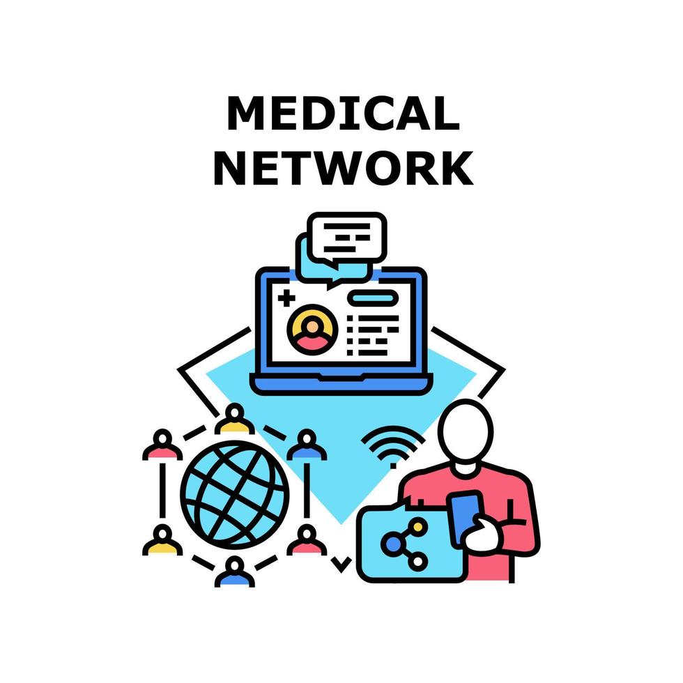 Medical network icon vector illustration
