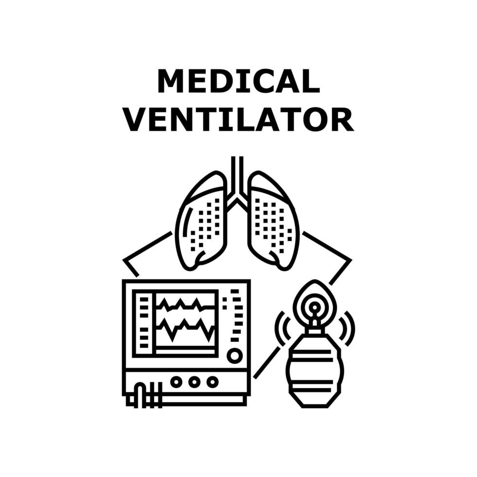 Medical ventilator icon vector illustration