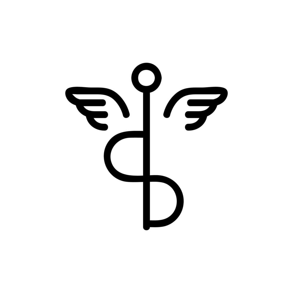 símbolo hospital icono vector contorno ilustración