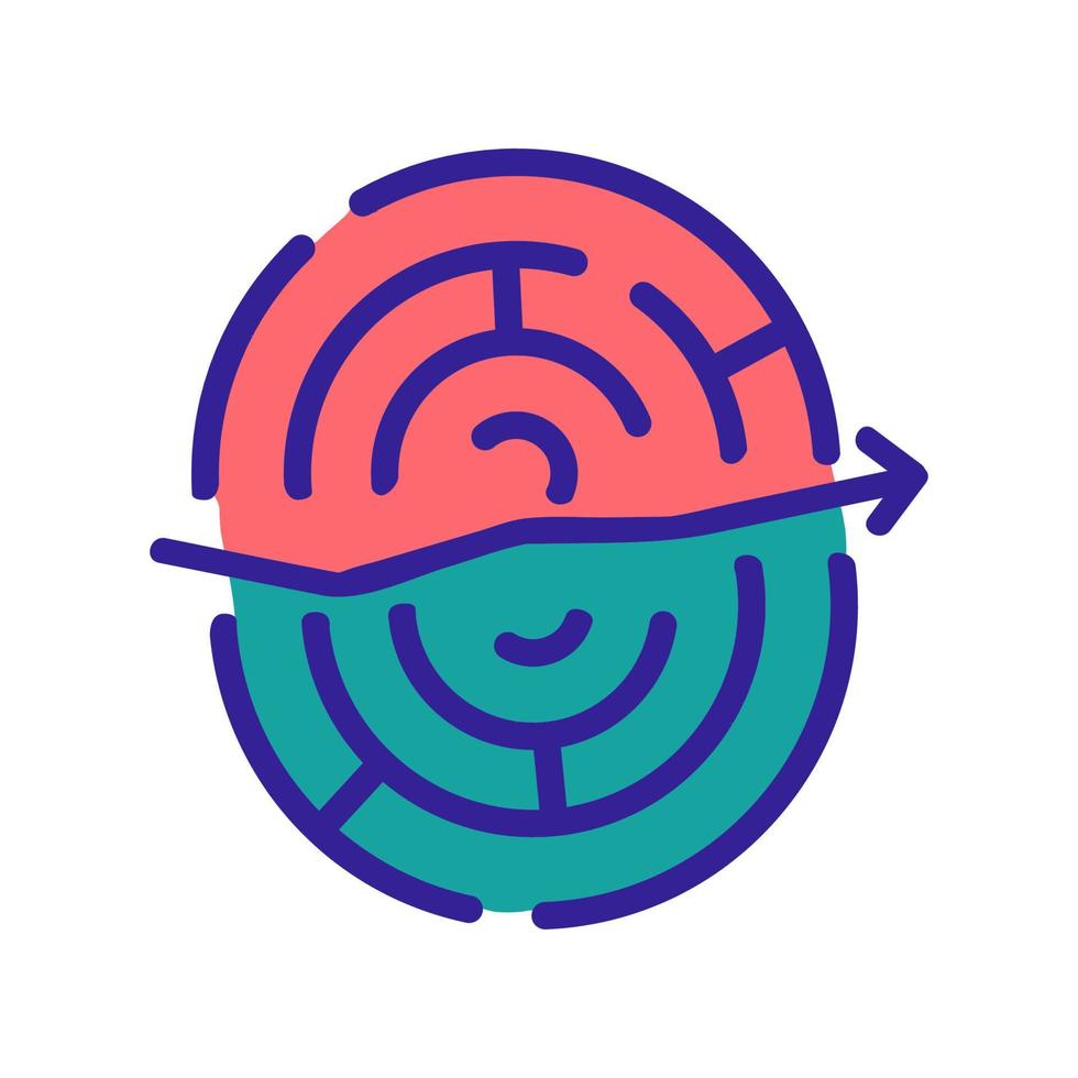 direction to right side of puzzle icon vector outline illustration