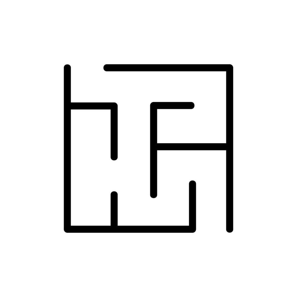 square maze icon vector outline illustration