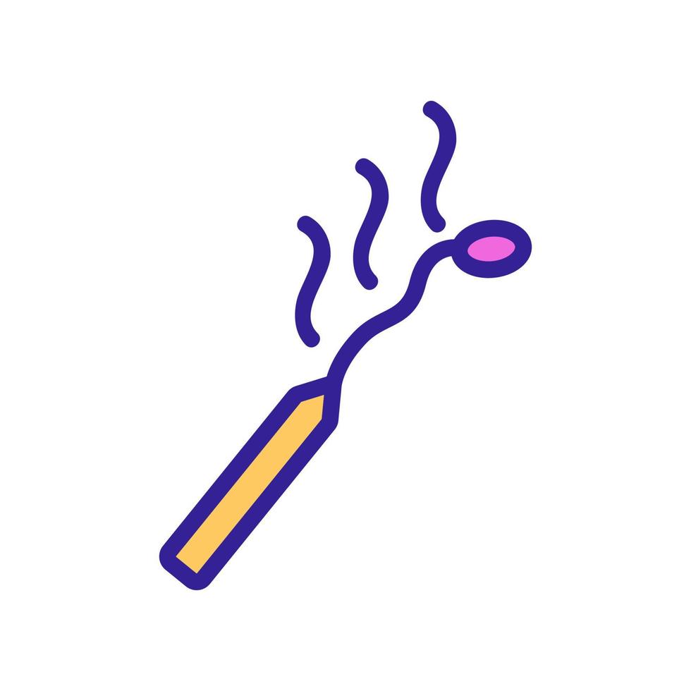 the match burned icon vector outline illustration