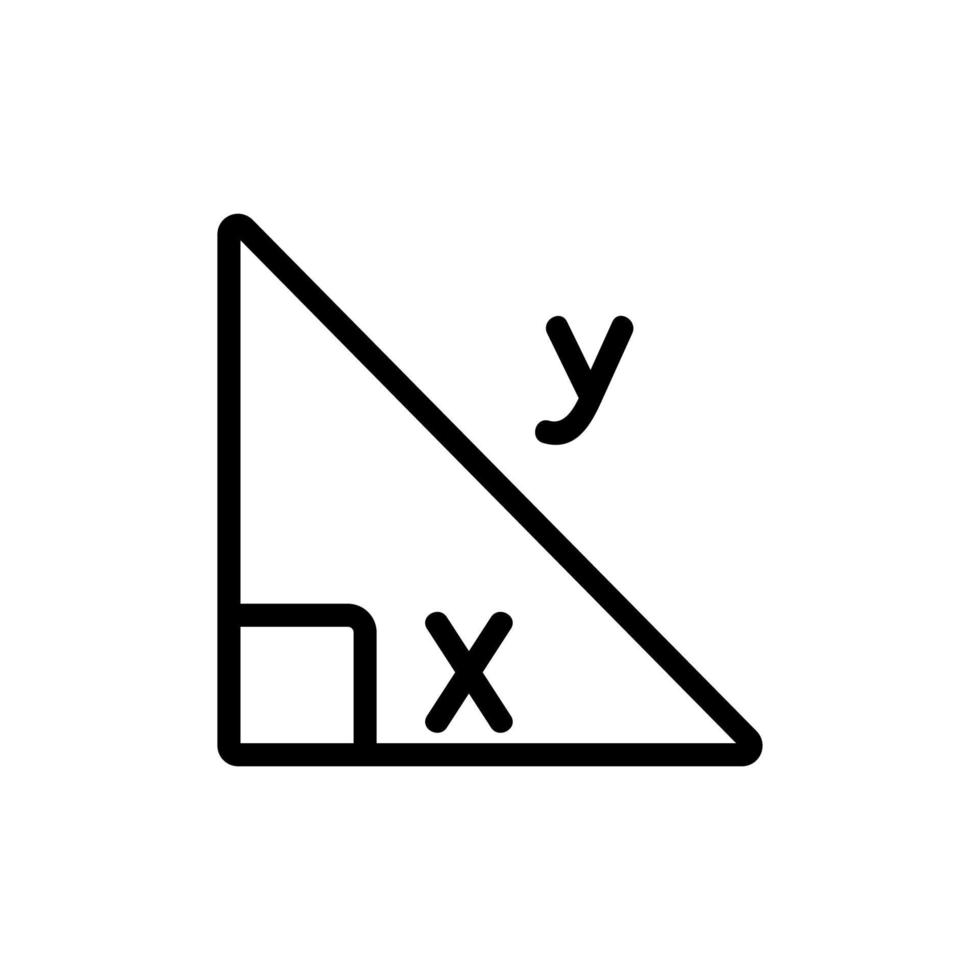 ilustración de contorno de vector de icono de geometría