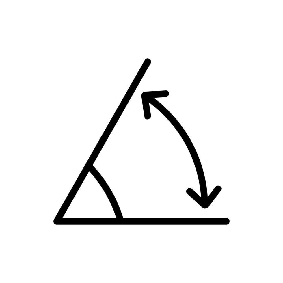 vector de icono de ángulo. ilustración de símbolo de contorno aislado