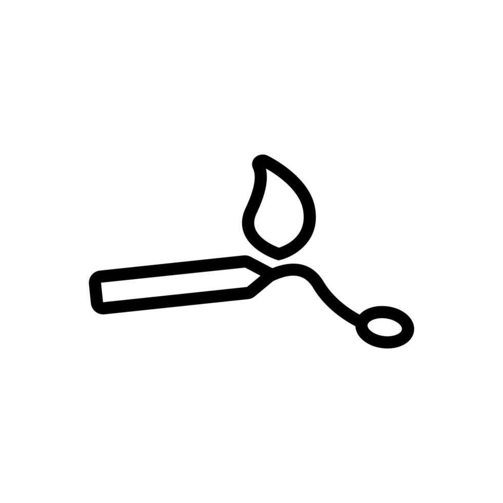 the match is burning icon vector outline illustration