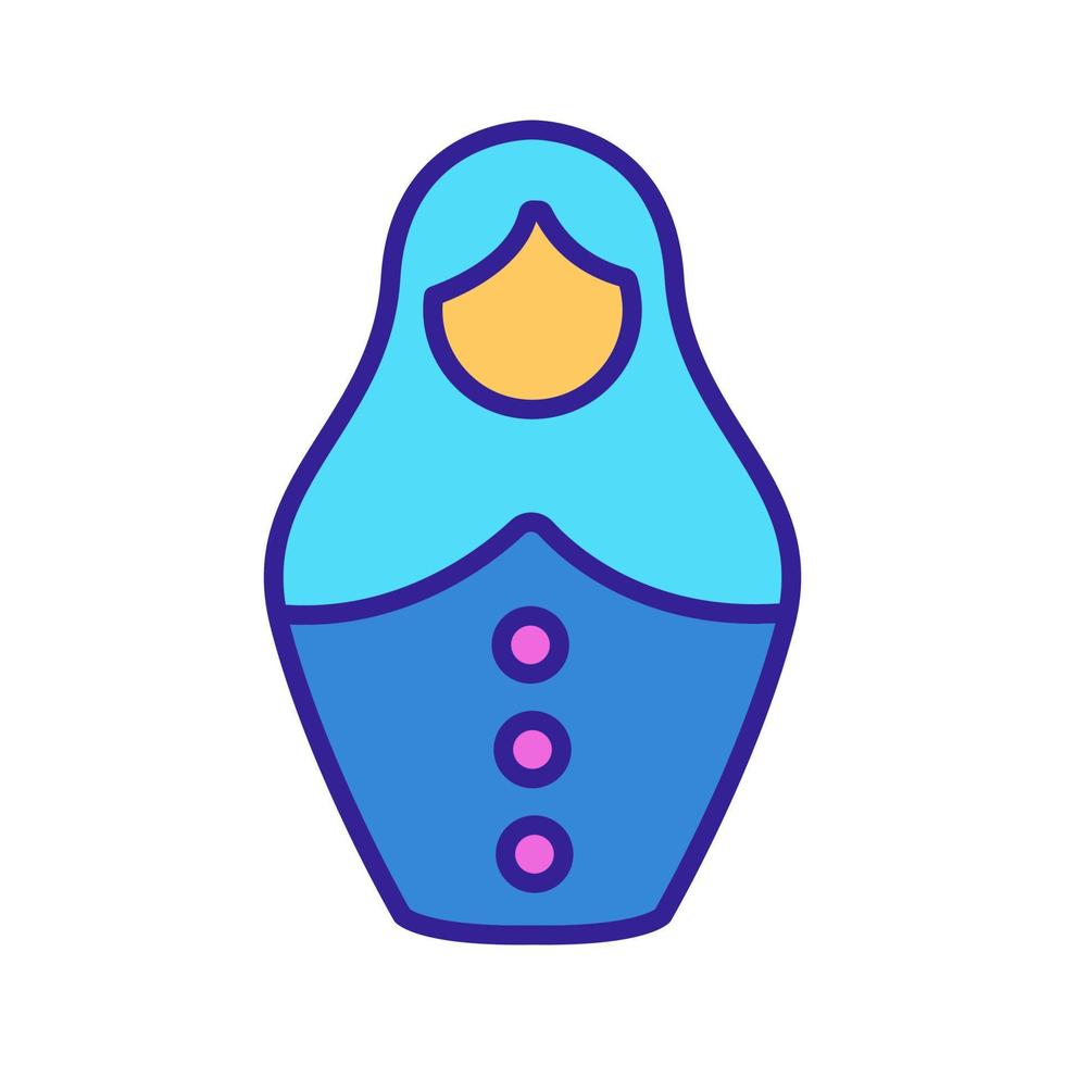 vector de icono matreshka. ilustración de símbolo de contorno aislado