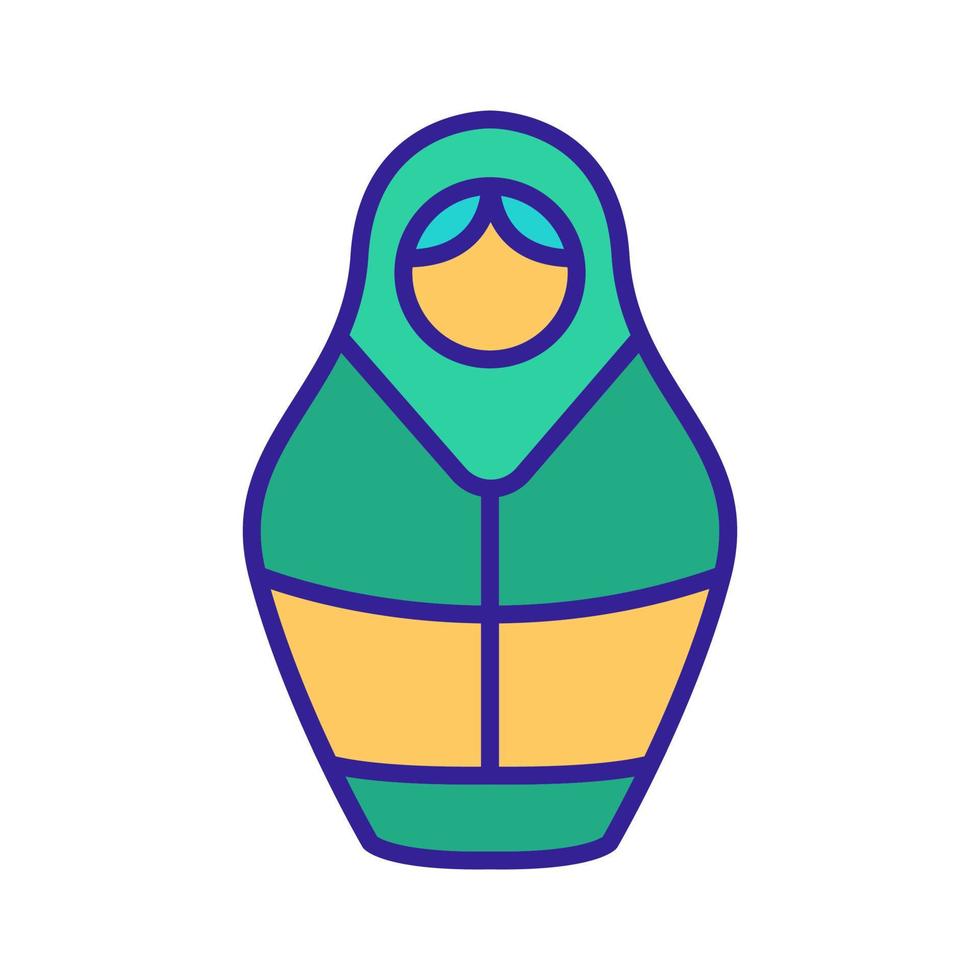 Matreshka icon vector. Isolated contour symbol illustration vector