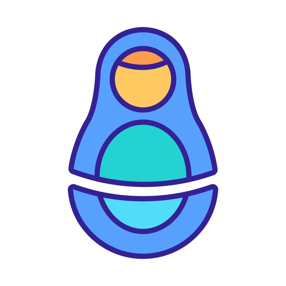 vector de icono matreshka. ilustración de símbolo de contorno aislado