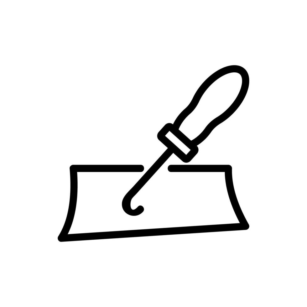 leather hook icon vector outline illustration