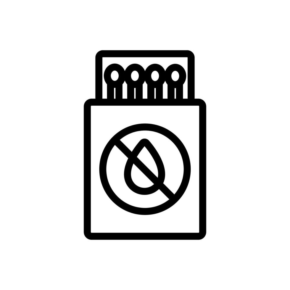matches in a box icon vector outline illustration