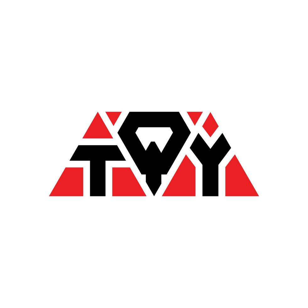 diseño de logotipo de letra triangular tqy con forma de triángulo. monograma de diseño de logotipo de triángulo tqy. plantilla de logotipo de vector de triángulo tqy con color rojo. logotipo triangular tqy logotipo simple, elegante y lujoso. tqy
