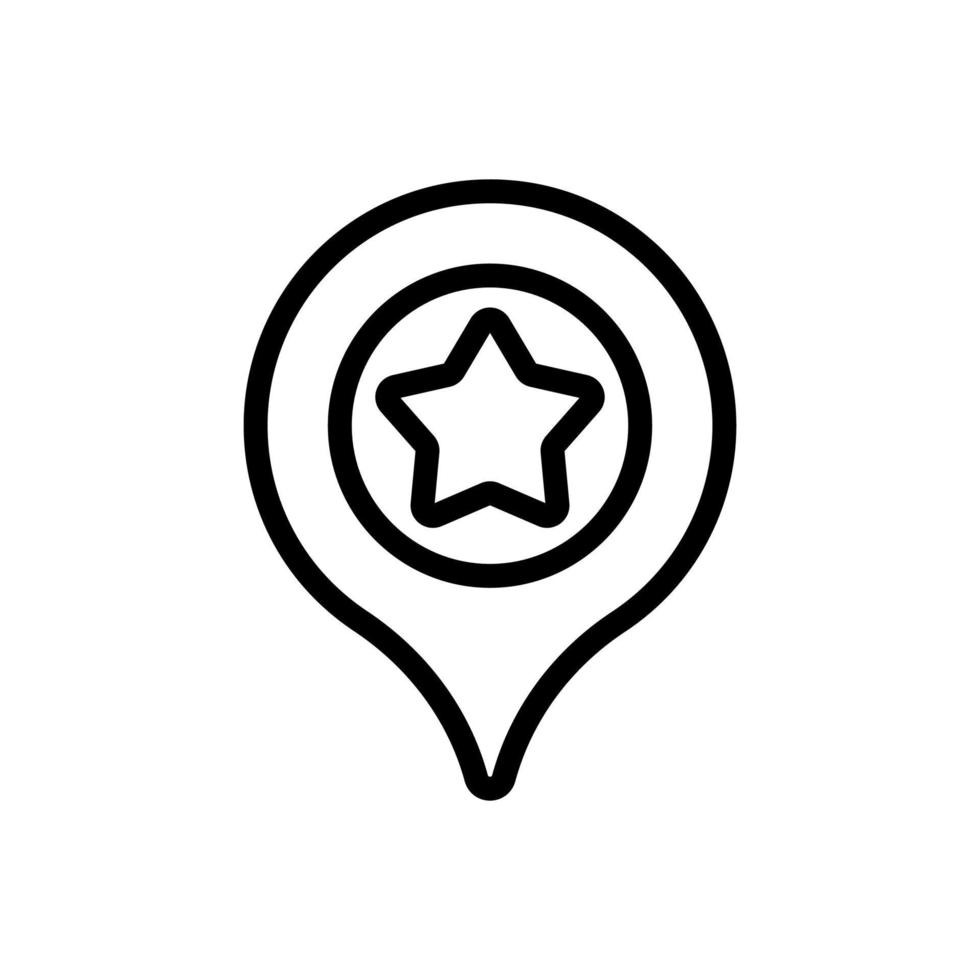 Location place of the vector icon. Isolated contour symbol illustration