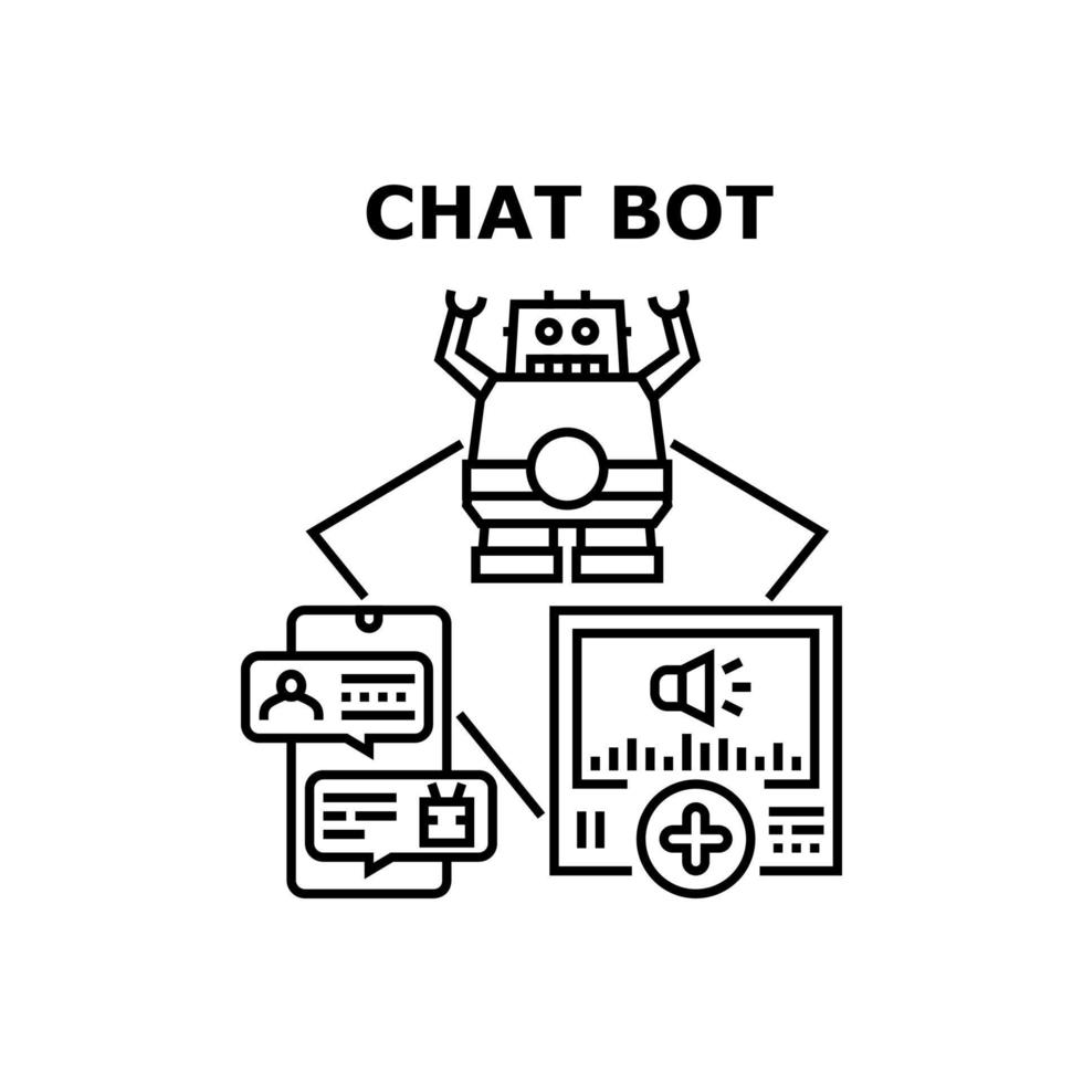 chat bot icono vector ilustración