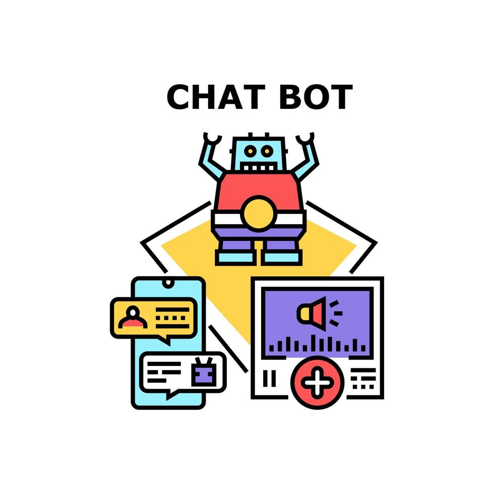chat bot icono vector ilustración