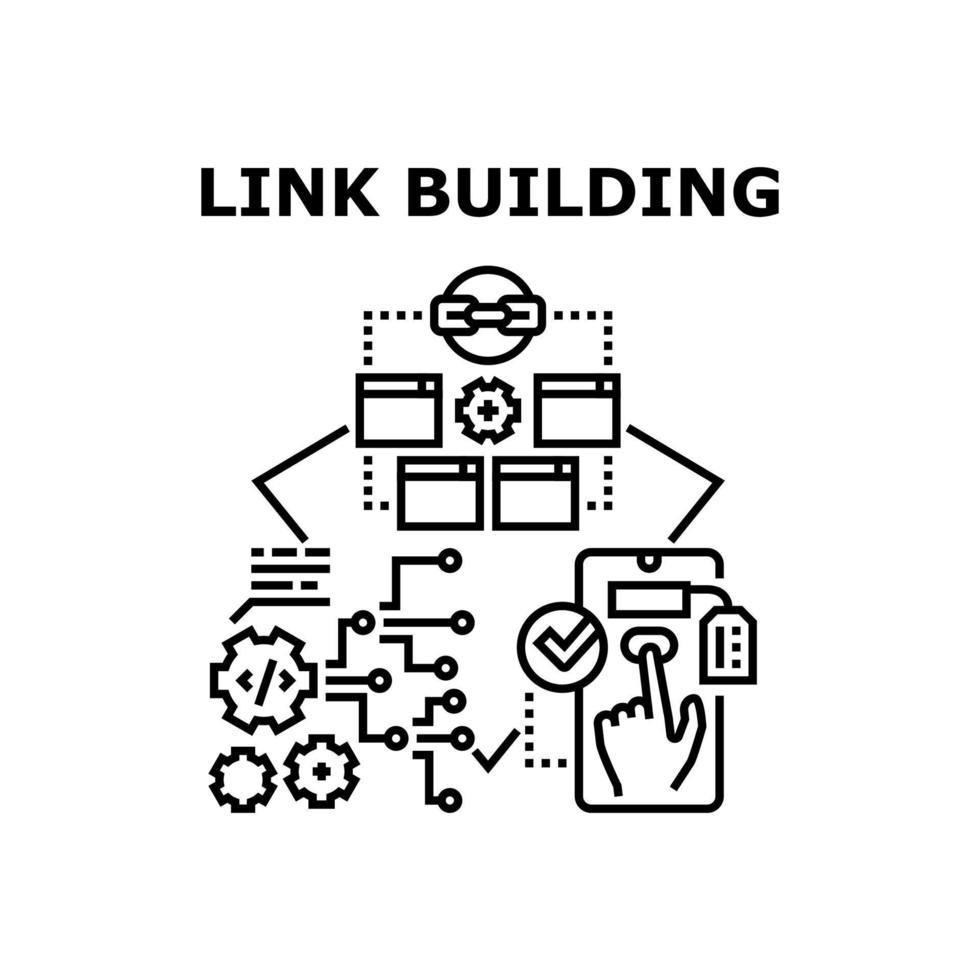 Link building icon vector illustration