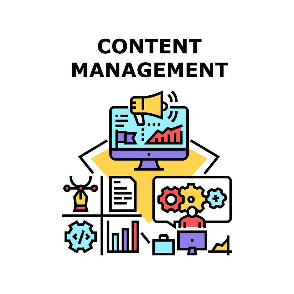 Content Management Vector Concept Illustration