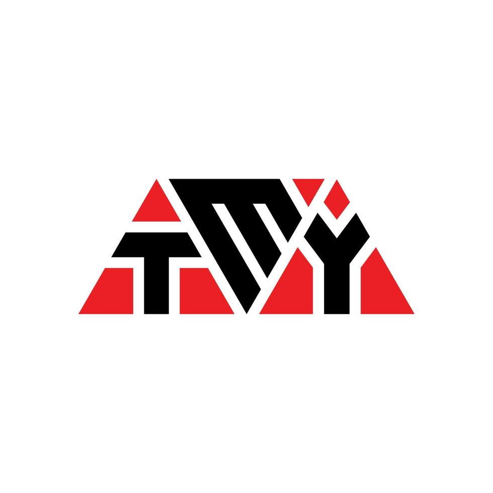 TMY triangle letter logo design with triangle shape. TMY triangle logo design monogram. TMY triangle vector logo template with red color. TMY triangular logo Simple, Elegant, and Luxurious Logo. TMY