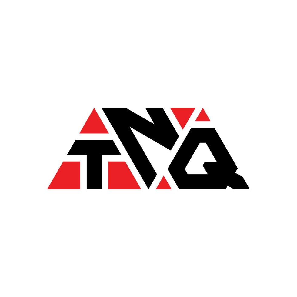 diseño de logotipo de letra triangular tnq con forma de triángulo. monograma de diseño de logotipo de triángulo tnq. plantilla de logotipo de vector de triángulo tnq con color rojo. logotipo triangular tnq logotipo simple, elegante y lujoso. tq