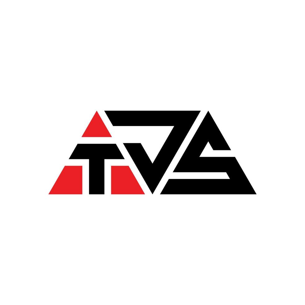 diseño de logotipo de letra triangular tjs con forma de triángulo. monograma de diseño de logotipo de triángulo tjs. plantilla de logotipo de vector de triángulo tjs con color rojo. logotipo triangular tjs logotipo simple, elegante y lujoso. tjs