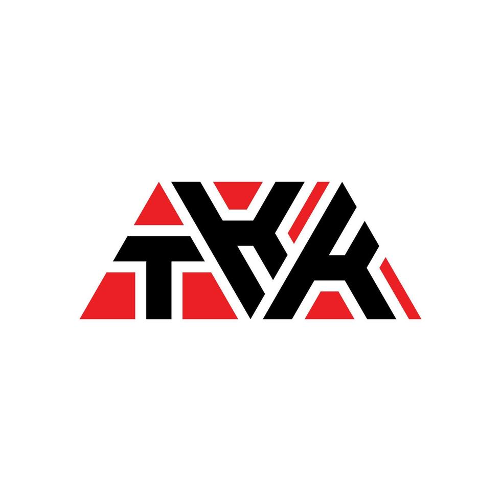 TKK triangle letter logo design with triangle shape. TKK triangle logo design monogram. TKK triangle vector logo template with red color. TKK triangular logo Simple, Elegant, and Luxurious Logo. TKK