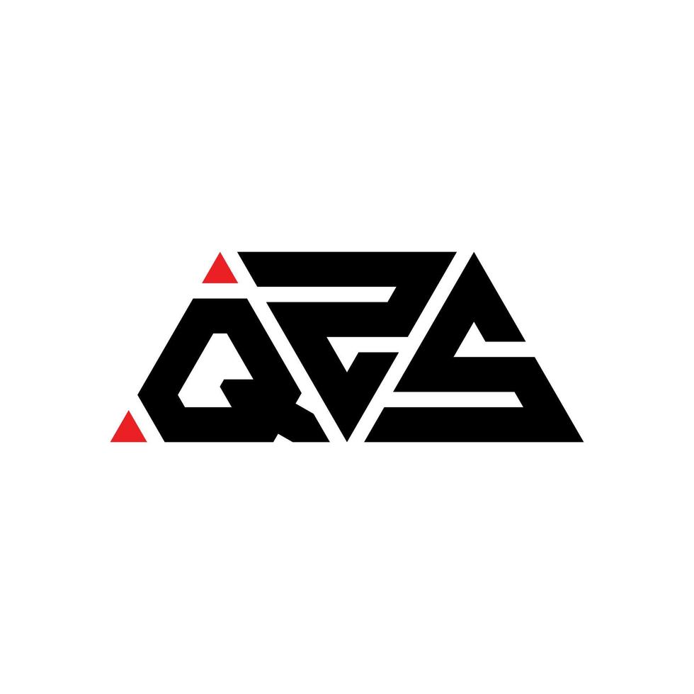 diseño de logotipo de letra triangular qzs con forma de triángulo. monograma de diseño del logotipo del triángulo qzs. plantilla de logotipo de vector de triángulo qzs con color rojo. logotipo triangular qzs logotipo simple, elegante y lujoso. qzs