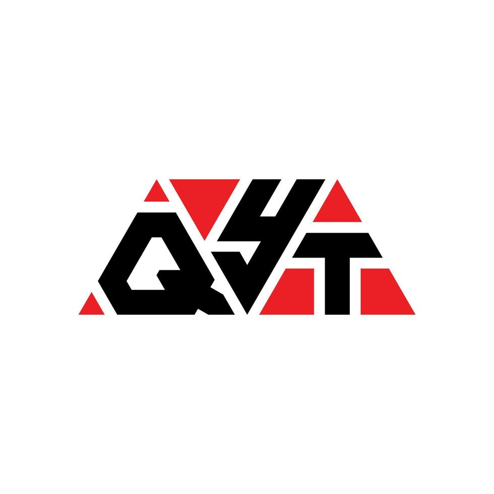 qyt diseño de logotipo de letra triangular con forma de triángulo. monograma de diseño de logotipo de triángulo qyt. Plantilla de logotipo de vector de triángulo qyt con color rojo. logotipo triangular qyt logotipo simple, elegante y lujoso. qyt